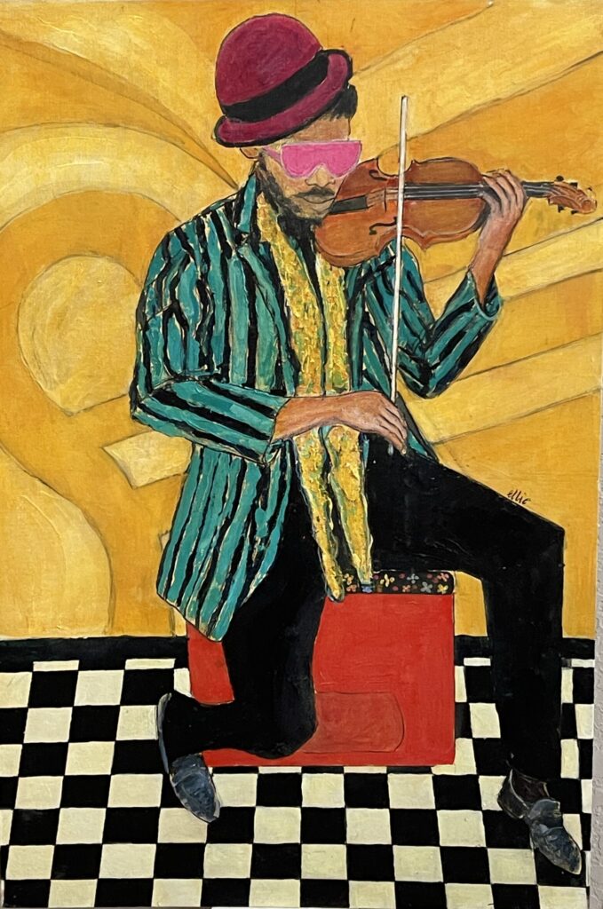 179A, NOLA Fiddler, Acrylic Dimensions: W 20" x H 30" Collection: Available