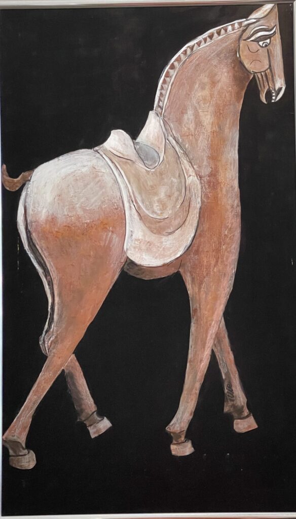 180A, Horse Looking Right, Acrylic (pairs with 116A) Dimension: W 12 1/4" x H 20 1/4" Collection: Available