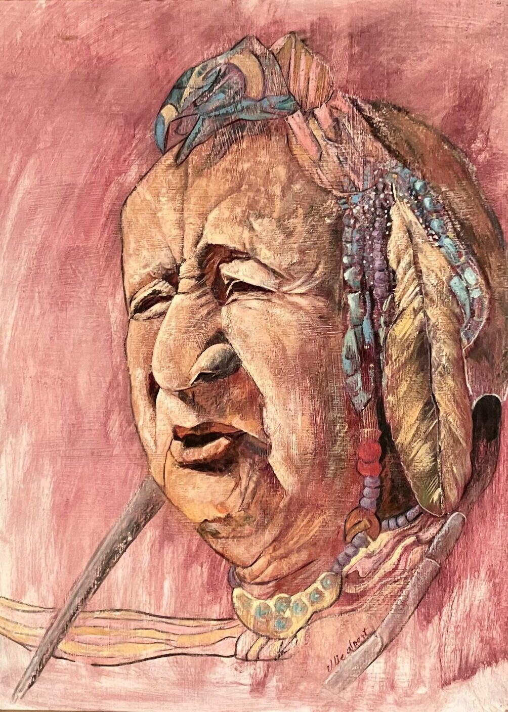 206A, Native American, Acrylic Dimensions: Don't have measurements Collection: Private