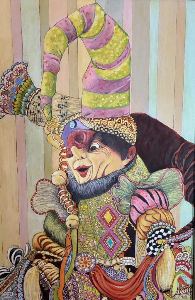 208A, Jester, Acrylic Dimensions: Dimensions: W 23" x H 36"
Collection: Private