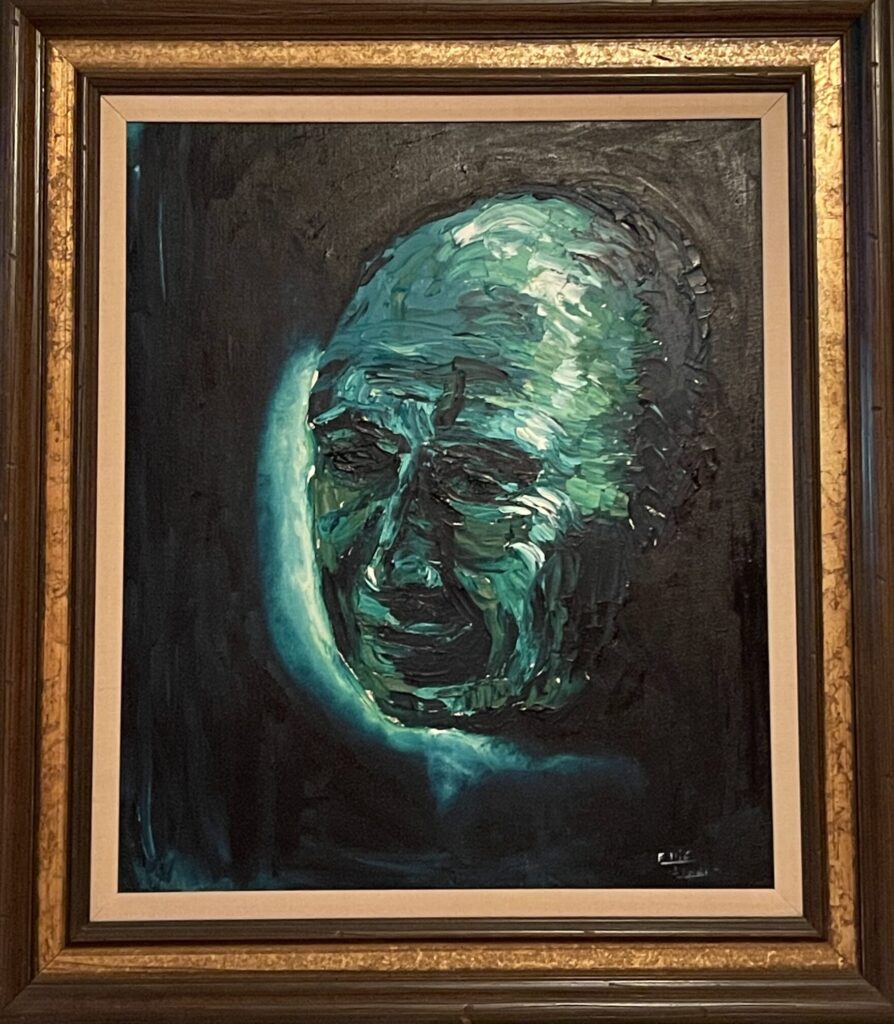 196A, Green Head, Acrylic Dimensions: W 27" x H 31" Collection: Private